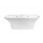 Раковина подвесная моноблок двойная Qtap Virgo 1000х410х360 White с донным клапаном QT1811G760W