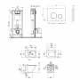 Набор Qtap инсталляция 4 в 1 с панелью смыва Nest (QT0133M425 + QT0111M11V1146MB) + унитаз с сиденьем Tern QT1733052ERMB