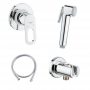 Комплект инсталляция Grohe Rapid SL 38827000 + унитаз с сиденьем Qtap Crow QT05335170W + набор для гигиенического душа со смесителем Grohe BauLoop 111042