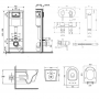 Комплект Qtap инсталляция Nest QTNESTM425M08CRM + унитаз с сиденьем Swan QT16335178W + набор для гигиенического душа со смесителем Inspai-Varius QTINSVARCRMV00440501