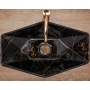 Умывальник (раковина) REA VEGAS BLACK MARBLE SHINY накладной черный