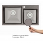 Кухонная мойка Qtap S7843BL 2.7/1.0 мм (QTS7843BRPVD10)