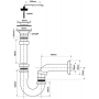 Сифон для умывальника McAlpine 215+255CB
