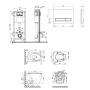 Набор Qtap инсталляция 4 в 1 с панелью смыва Nest (QT0133M425 + QT0111M08382SAT) + унитаз с сиденьем Leo QT11331002ERW