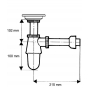 Сифон для умывальника McAlpine 200+255CB