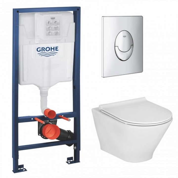 Инсталляция Grohe Rapid SL 38721001 c подвесным унитазом Roca Gap A34H0N8000