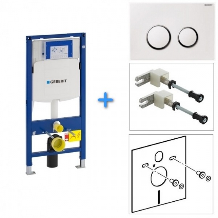 Инсталляция Geberit Duofix 111.300.00.5 + клавиша Geberit Sigma20 115.778.KJ.1