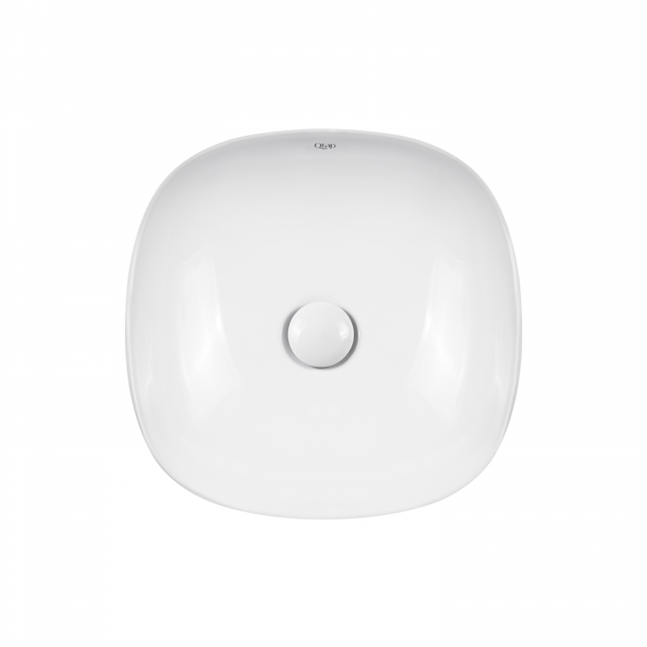 Раковина-чаша Qtap Kolibri 370х370х120 White с донным клапаном QT10118037FW