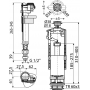 Выпускной комплект AlcaPlast SA2000SK 1/2