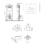 Набор Qtap инсталляция 4 в 1 с панелью смыва Nest (QT0133M425 + QT0111V1164GW) + унитаз с сиденьем Robin QT1333046ENR