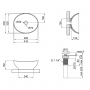 Раковина Qtap Dove 410х335х145 Matt black QT063078MBMB