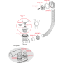 Сифон для ванны Alca Plast A505KM click/clack, металл–пластик
