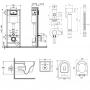 Комплект Qtap инсталляция Nest QTNESTM425M08CRM + унитаз с сиденьем Jay QT07335176W + набор для гигиенического душа со смесителем Inspai-Varius QTINSVARCRMV00440001