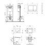 Набор Qtap инсталляция 4 в 1 с панелью смыва Nest (QT0133M425 + QT0111M06029SAT) + унитаз с сиденьем Presto QT24332615EW