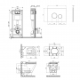 Набор Qtap инсталляция 4 в 1 с панелью смыва Nest (QT0133M425 + QT0111V1107GB) + унитаз с сиденьем Scorpio QT1433053ERMB
