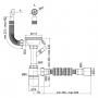 Сифон для кухонной мойки Lidz (WHI) 60 08 E001 01
