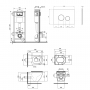 Набор Qtap инсталляция 4 в 1 с панелью смыва Nest (QT0133M425 + QT0111V1107GB) + унитаз с сиденьем Robin QT13332141ERMB