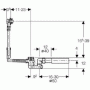 Слив-перелив для ванны Geberit, хром (150.017.00.1)