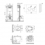 Набор Qtap инсталляция 4 в 1 с панелью смыва Nest (QT0133M425 + QT0111M11110W) + унитаз с сиденьем Leo QT11331002ERW