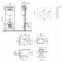 Набор Qtap инсталляция 4 в 1 с панелью смыва Nest (QT0133M425 + QT0111M11V1114W) + унитаз с сиденьем Robin QT13332141ERW