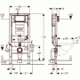 Инсталляция Geberit 458.126.00.1 + унитаз Geberit Smyle rimfree (500.215.01.1+500.232.01.1)