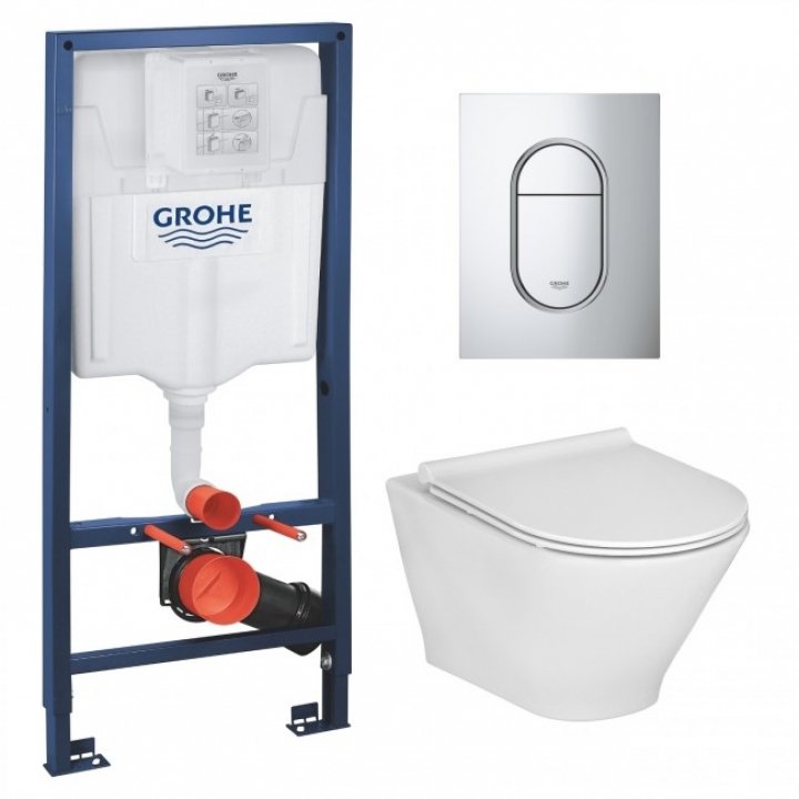 Инсталляция Grohe Rapid SL 39504000 c подвесным унитазом Roca Gap A34H0N8000