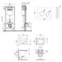 Набор Qtap инсталляция 4 в 1 с панелью смыва Nest (QT0133M425 + QT0111M11V1114W) + унитаз с сиденьем Presto QT24332615EW