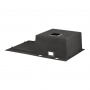 Набор 3 в 1 Qtap кухонная мойка DK6845R 3.0/1.2 мм Satin + сушилка + дозатор для моющего средства