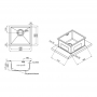 Кухонная мойка Qtap D4843BL 2.7/1.0 мм (QTD4843BLPVD2710)