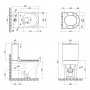 Унитаз-компакт Qtap Aquarius безободковый с сиденьем Soft-close QT2122C665PW