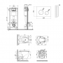 Набор Qtap инсталляция 4 в 1 с панелью смыва Nest (QT0133M425 + QT0111M11V1114W) + унитаз с сиденьем Leo QT11331002ERW