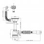 Сифон для кухонной мойки Lidz (WHI) 60 05 M001 01