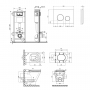 Набор Qtap инсталляция 4 в 1 с панелью смыва Nest (QT0133M425 + QT0111M11V1146MB) + унитаз с сиденьем Scorpio QT1433053ERMB