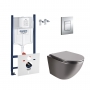 Набор инсталляция 4 в 1 Grohe Rapid SL 3884000G + унитаз с сиденьем Qtap Robin QT1333046ENRMB