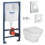 Инсталляция + унитаз: Grohe Rapid SL 38772001+Roca Gap Round Rimless A34H0N8000+ крышка SoftClose