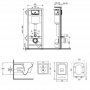 Набор Qtap инсталляция Nest QTNESTM425M08CRM + унитаз с сиденьем Crow QT05335170W