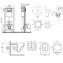 Комплект Qtap инсталляция Nest QTNESTM425M08CRM + унитаз с сиденьем Jay QT07335176W + набор для гигиенического душа со смесителем Form QTFORMCRM001AB