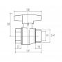 Кран шаровой Nova Plus Rastelli Арт. №451 3/4