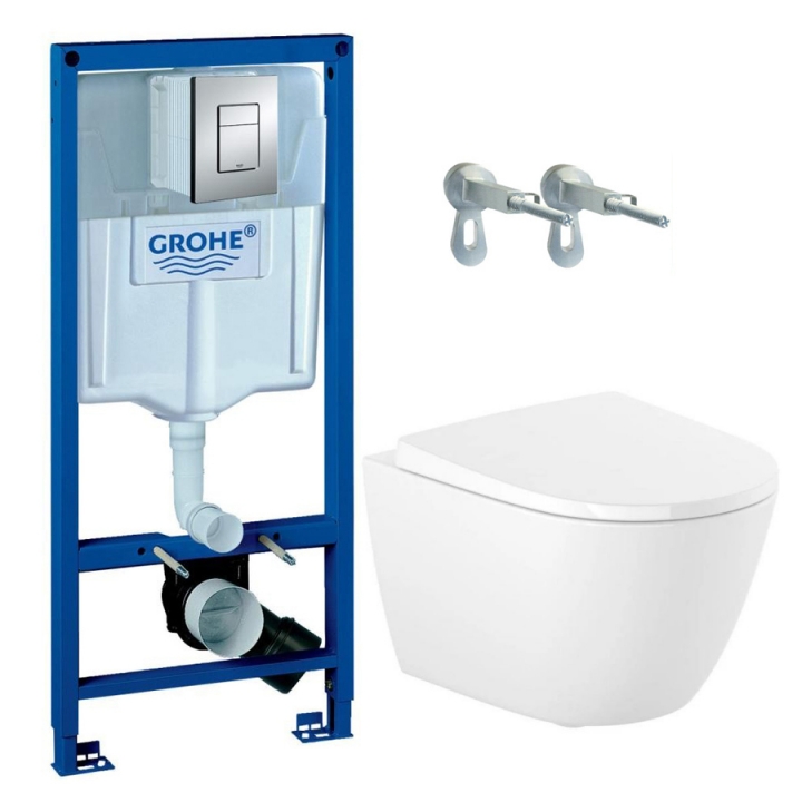 Инсталляция Grohe Rapid SL 3 в 1 (38772001) + унитаз Roca Ona Rimless (A34H689000) с крышкой Soft-Close