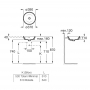 Умывальник врезной Roca The Gap Round 39x39, A3270Y3000