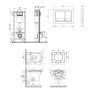 Набор Qtap инсталляция 4 в 1 с панелью смыва Nest (QT0133M425 + QT0111M06029SAT) + унитаз с сиденьем Cardinal QT0333063ERW