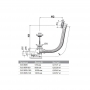 Сифон для ванны Alca Plast A551KM, автомат комплект