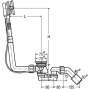 Слив-перелив для ванны Viega Multiplex Trio 683757 с наполнением