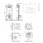 Набор Qtap инсталляция 4 в 1 с панелью смыва Nest (QT0133M425 + QT0111V1164GW) + унитаз с сиденьем Robin QT1333046ERW