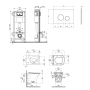 Набор Qtap инсталляция 4 в 1 с панелью смыва Nest (QT0133M425 + QT0111V1164GW) + унитаз с сиденьем Presto QT24332615EW
