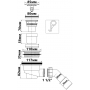 Сифон McALPINE HC27CLCP для душевого поддона