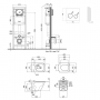 Набор Qtap инсталляция 4 в 1 с панелью смыва Nest (QT0233M370 + QT0211P01V1178MB) + унитаз с сиденьем Tern QT1433053ERMB