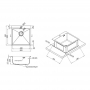 Кухонная мойка Qtap D5050BL 2.7/1.0 мм (QTD5050BLPVD10)