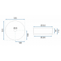 Умывальник (раковина) REA CRISTAL TRANSPARENT накладной