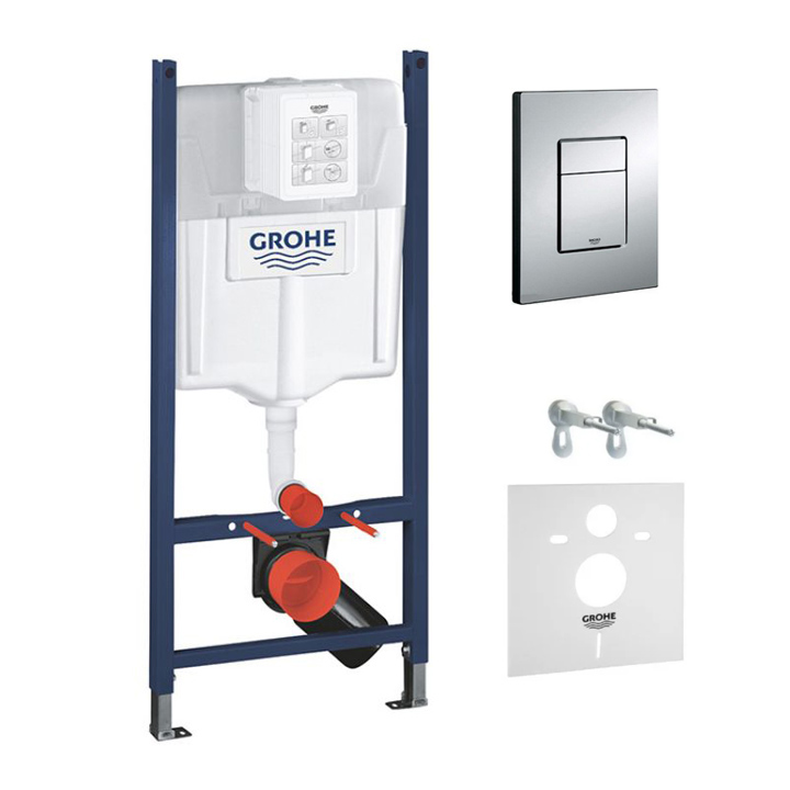 Инсталляция Grohe Rapid SL 3в1+ Клавиша Grohe Skate Cosmopolitan (3884000G+38732000)